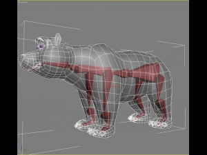 cartoon polar bear rigged 3D 모델