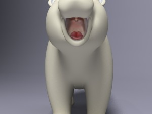 cartoon polar bear rigged 3D 모델