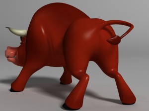 cartoon bull rigged 3Dモデル