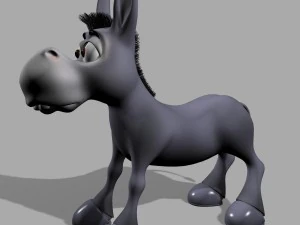 cartoon donkey rigged 3D Model