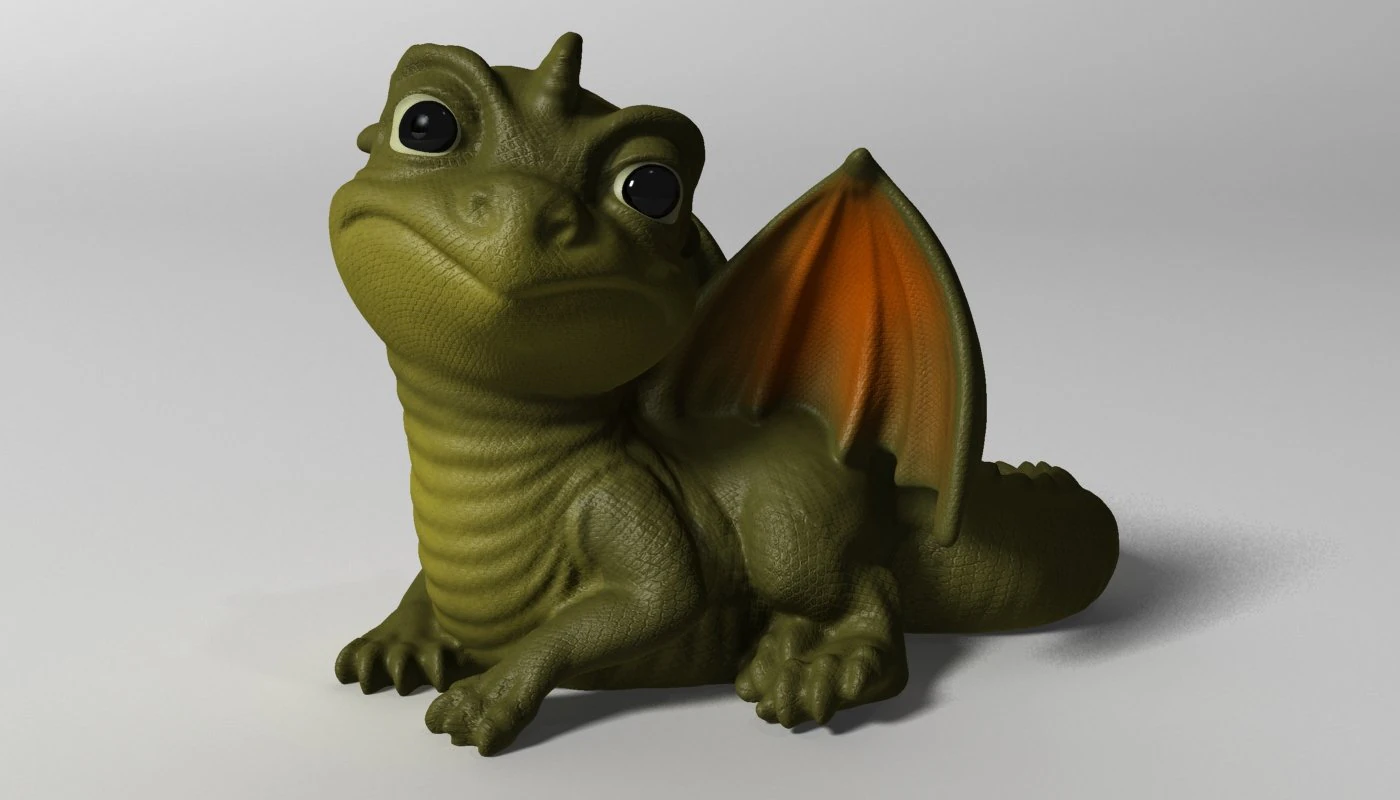 baby dragon 3D Model .c4d .max .obj .3ds .fbx .stl .blend 