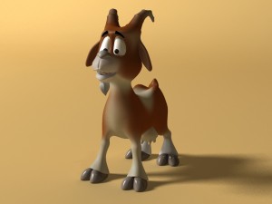 cartoon goat rigged Modelo 3D