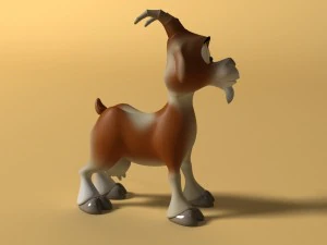 cartoon goat rigged 3D Model