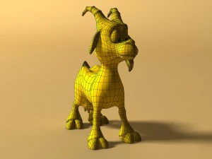 cartoon goat rigged 3D Model