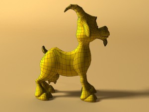 cartoon goat rigged Modelo 3D