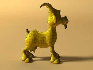 cartoon goat rigged 3D Model