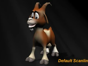 cartoon goat rigged 3D Model