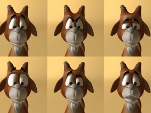 cartoon goat rigged Modelo 3D