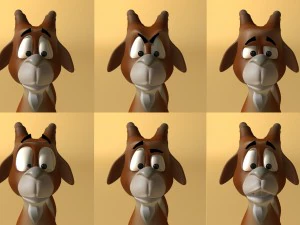 cartoon goat rigged 3D Model