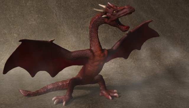 red dragon rigged Modelo 3D .c4d .max .obj .3ds .fbx .stl .blend 