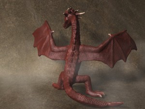 red dragon rigged Modelo 3D