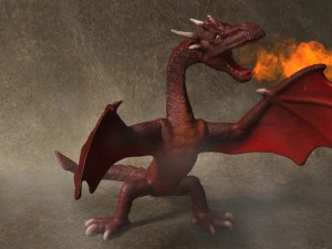 red dragon rigged 3D Model