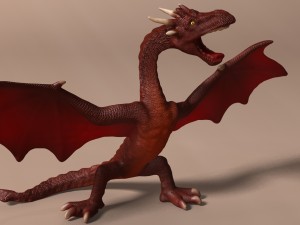 red dragon rigged Modelo 3D
