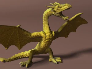 red dragon rigged 3D Model