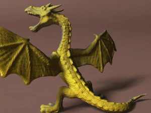 red dragon rigged 3D Model
