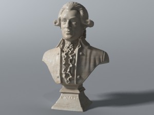 mozart bust Model 3D