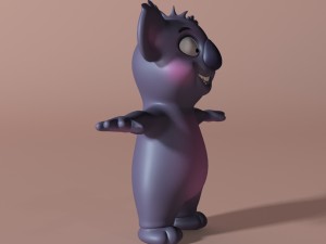 cartoon koala rigged and animated 3D 모델