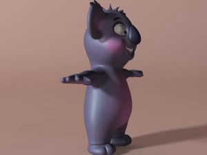 cartoon koala rigged and animated 3D Model
