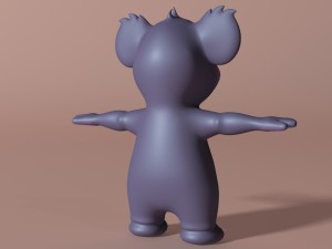 cartoon koala rigged and animated 3D 모델