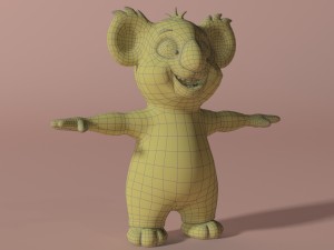 cartoon koala rigged and animated 3D 모델