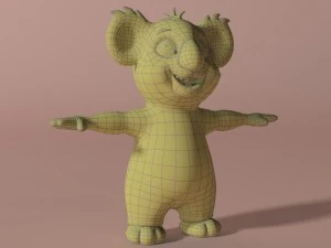 cartoon koala rigged and animated 3D Model