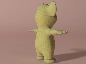 cartoon koala rigged and animated 3D Model