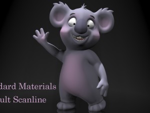 cartoon koala rigged and animated 3D 모델