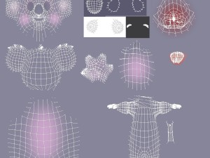 cartoon koala rigged and animated 3D 모델