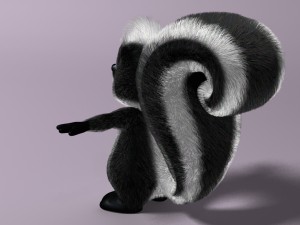 cartoon skunk rigged 3D 模型