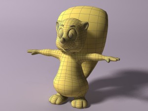 cartoon skunk rigged 3D 模型