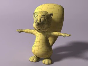 cartoon skunk rigged 3D Model