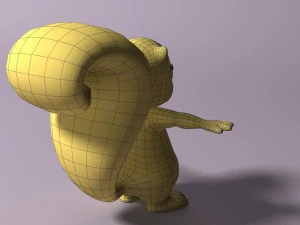 cartoon skunk rigged 3D Model