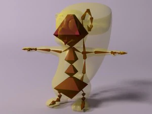 cartoon skunk rigged 3D Model