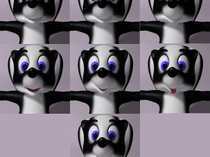 cartoon skunk rigged 3D Model
