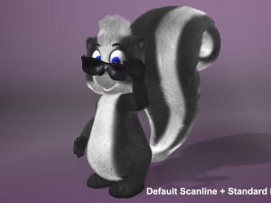 cartoon skunk rigged 3D 模型
