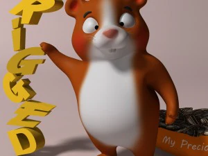 karikatür hamster hileli 3D Model