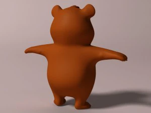 cartoon hamster rigged 3D Model