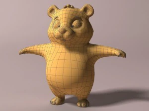 cartoon hamster rigged 3D Model
