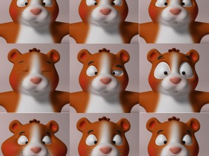 cartoon hamster rigged 3D Модель