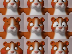 cartoon hamster rigged 3D Model