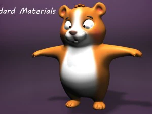 cartoon hamster rigged 3D Model