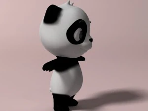 cartoon panda rigged 3D Model