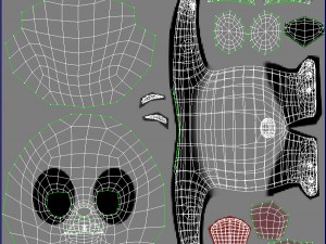 cartoon panda rigged 3D Модель