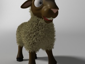 cartoon sheep rigged 3D Model