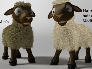 cartoon sheep rigged 3D Model