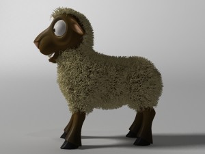 cartoon sheep rigged 3D Model