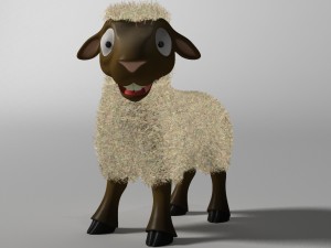 cartoon sheep rigged 3D Model