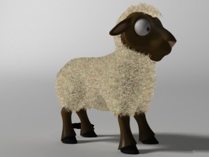 cartoon sheep rigged 3D Model