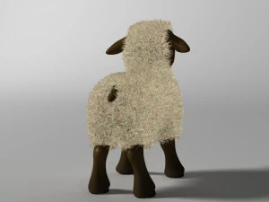 cartoon sheep rigged 3D Model