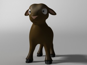 cartoon sheep rigged 3D Model